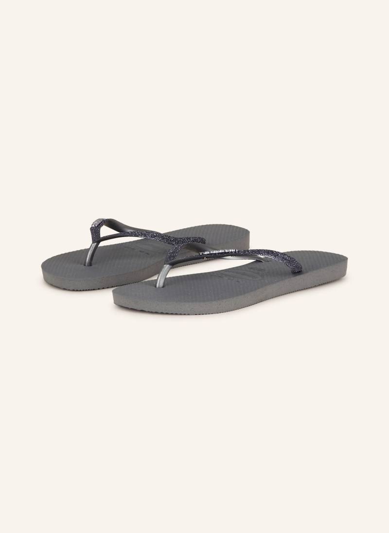 Havaianas Zehentrenner Slim Glitter Ii grau von Havaianas