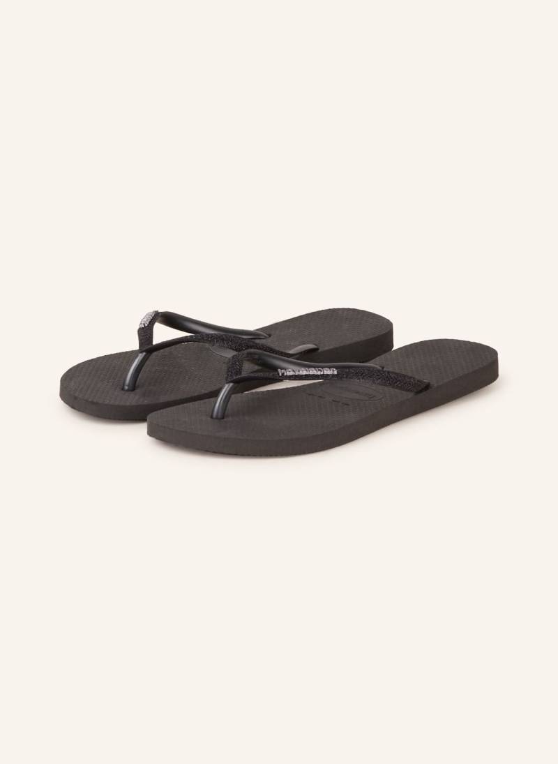 Havaianas Zehentrenner Slim Glitter Ii schwarz von Havaianas