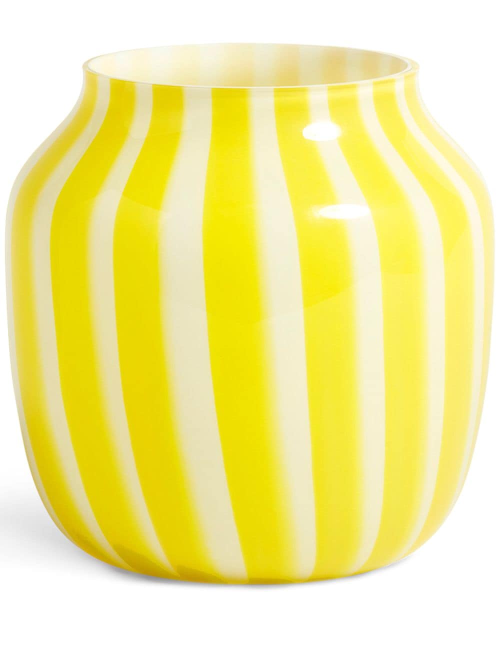 HAY striped wide vase - Yellow von HAY