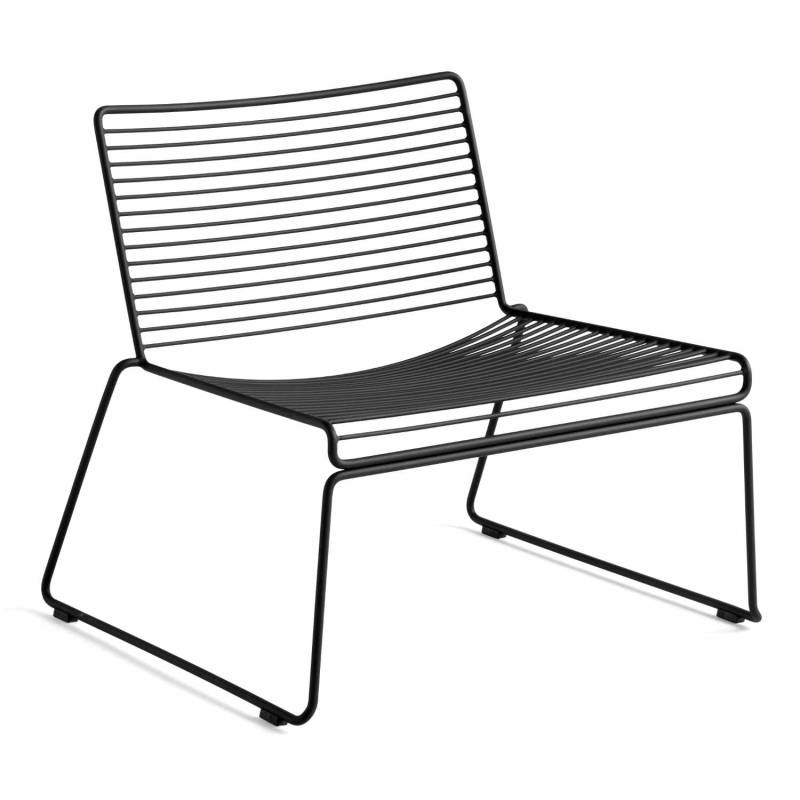 Hee Lounge Sessel, Farbe schwarz pulverbeschichtet von Hay