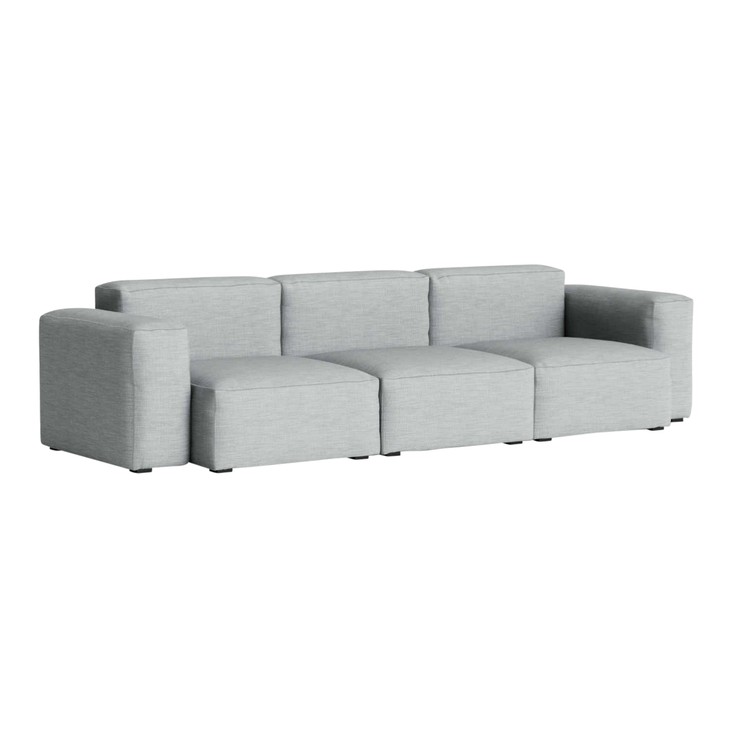 MAGS SOFT Low Armrest 3er Stoffsofa Combination 1, Bezug steelcut trio 0526 von Hay