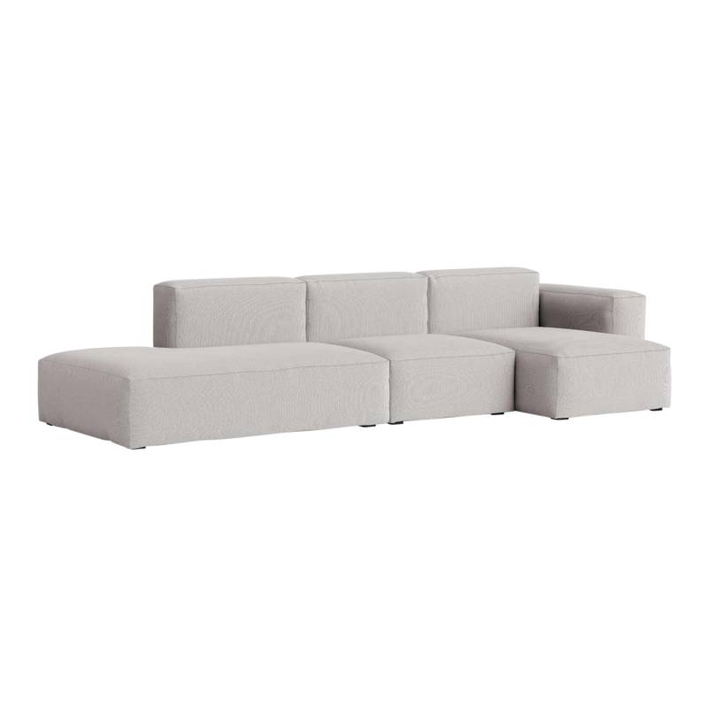 MAGS SOFT Low Armrest 3er Stoffsofa Combination 3, Bezug steelcut trio 0466, Armlehne (vor dem Sofa stehend) rechts von Hay