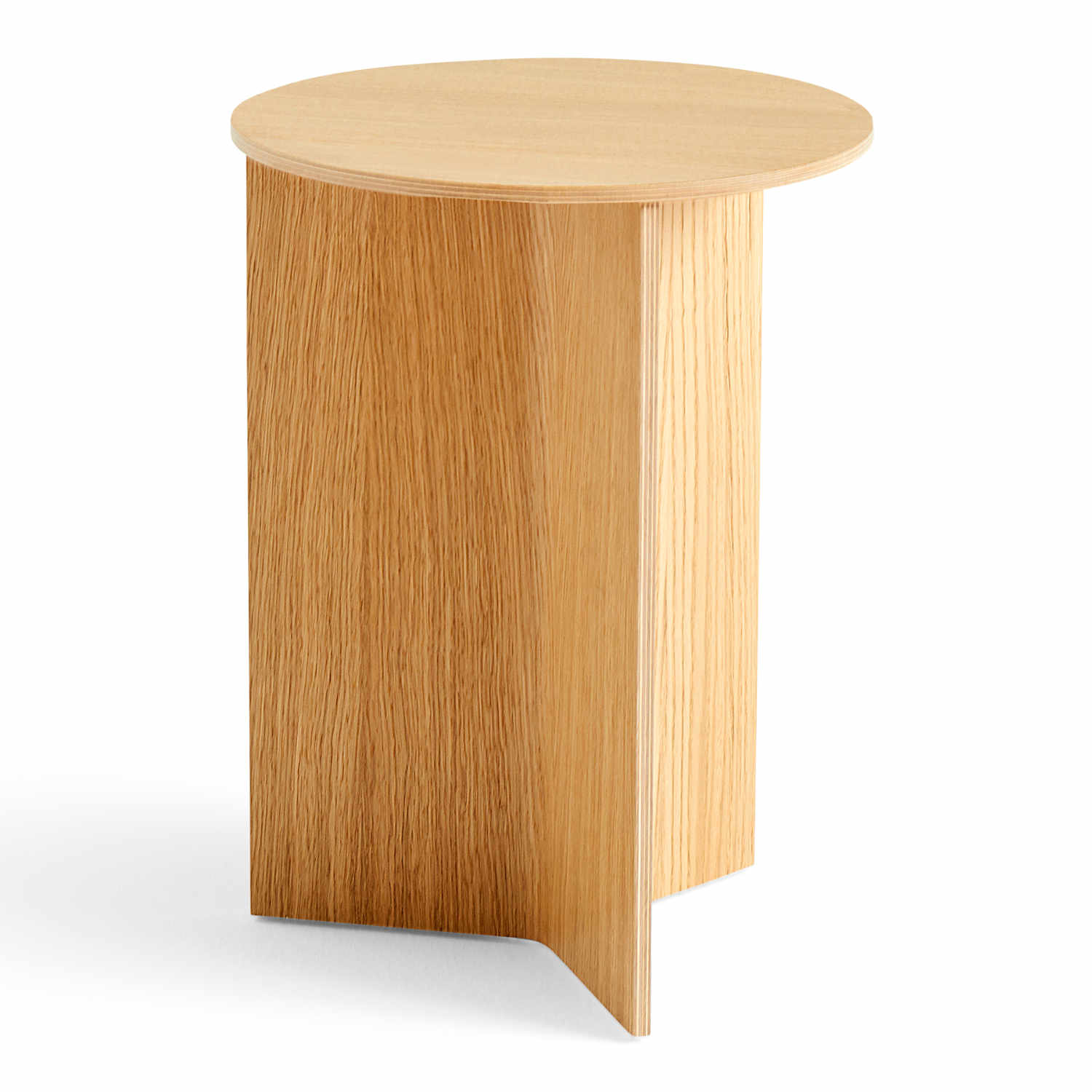 Slit Table Wood High Beistelltisch, Ausführung eiche wasserbasiert lackiert von Hay