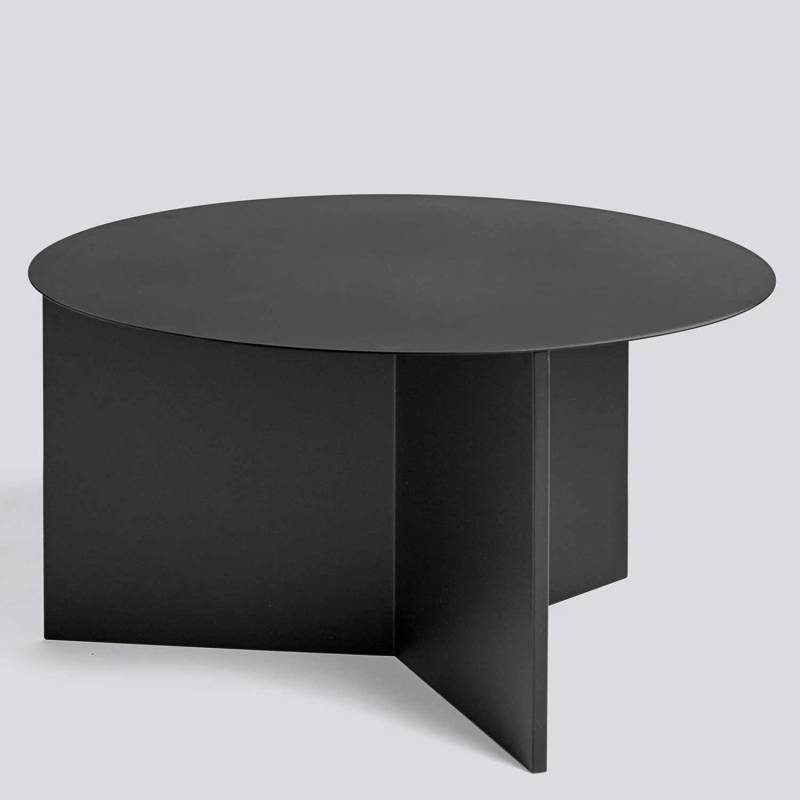 Slit Table XL Couchtisch, Ausführung Tischplatte/-beine stahl schwarz pulverbeschichtet von Hay