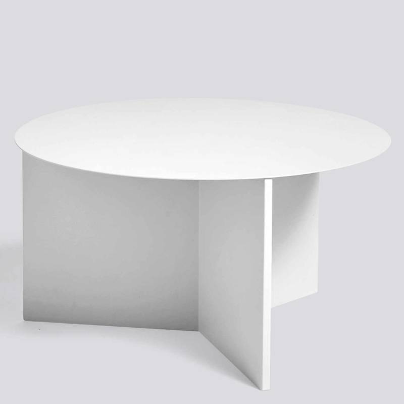 Slit Table XL Couchtisch, Ausführung Tischplatte/-beine stahl weiss pulverbeschichtet von Hay