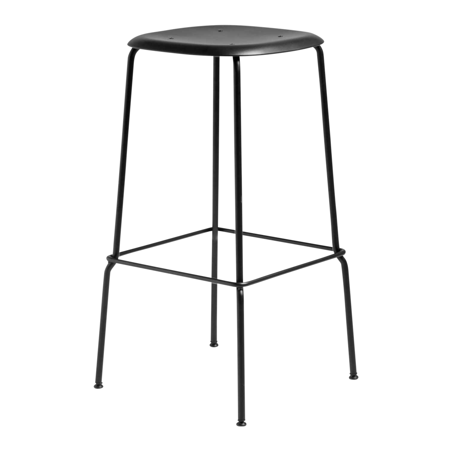 Soft Edge 85 High Barhocker, Sitz Polypropylen hunter, Untergestell stahl, chrom Soft Edge 85 High Barhocker, Sitz Polypropylen hunter, Untergestell stahl, chrom von Hay