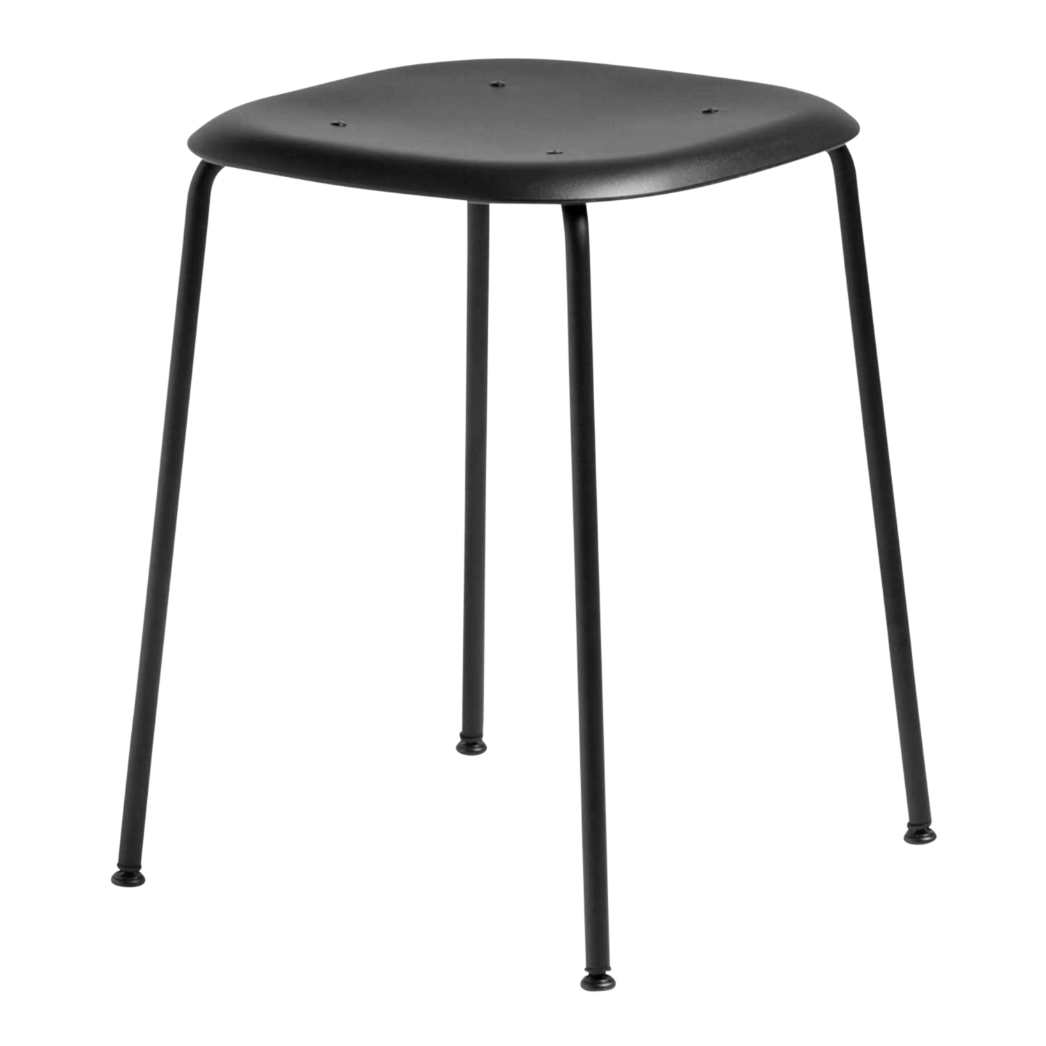 Soft Edge 75 Hocker, Sitz Polypropylen weiss, Untergestell stahl, chrom Soft Edge 75 Hocker, Sitz Polypropylen weiss, Untergestell stahl, chrom von Hay