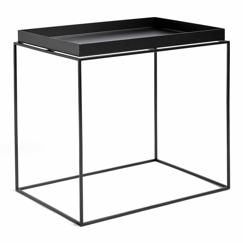 Tray Table L Beistelltisch, Farbe schwarz pulverbeschichtet von Hay