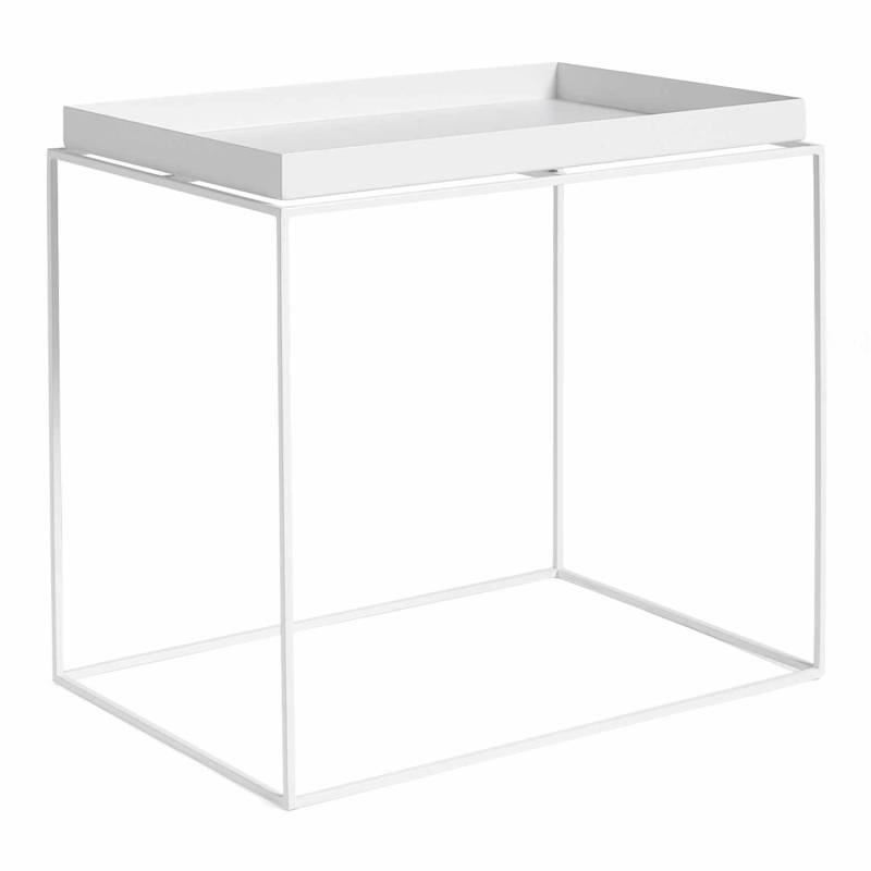 Tray Table L Beistelltisch, Farbe weiss pulverbeschichtet von Hay