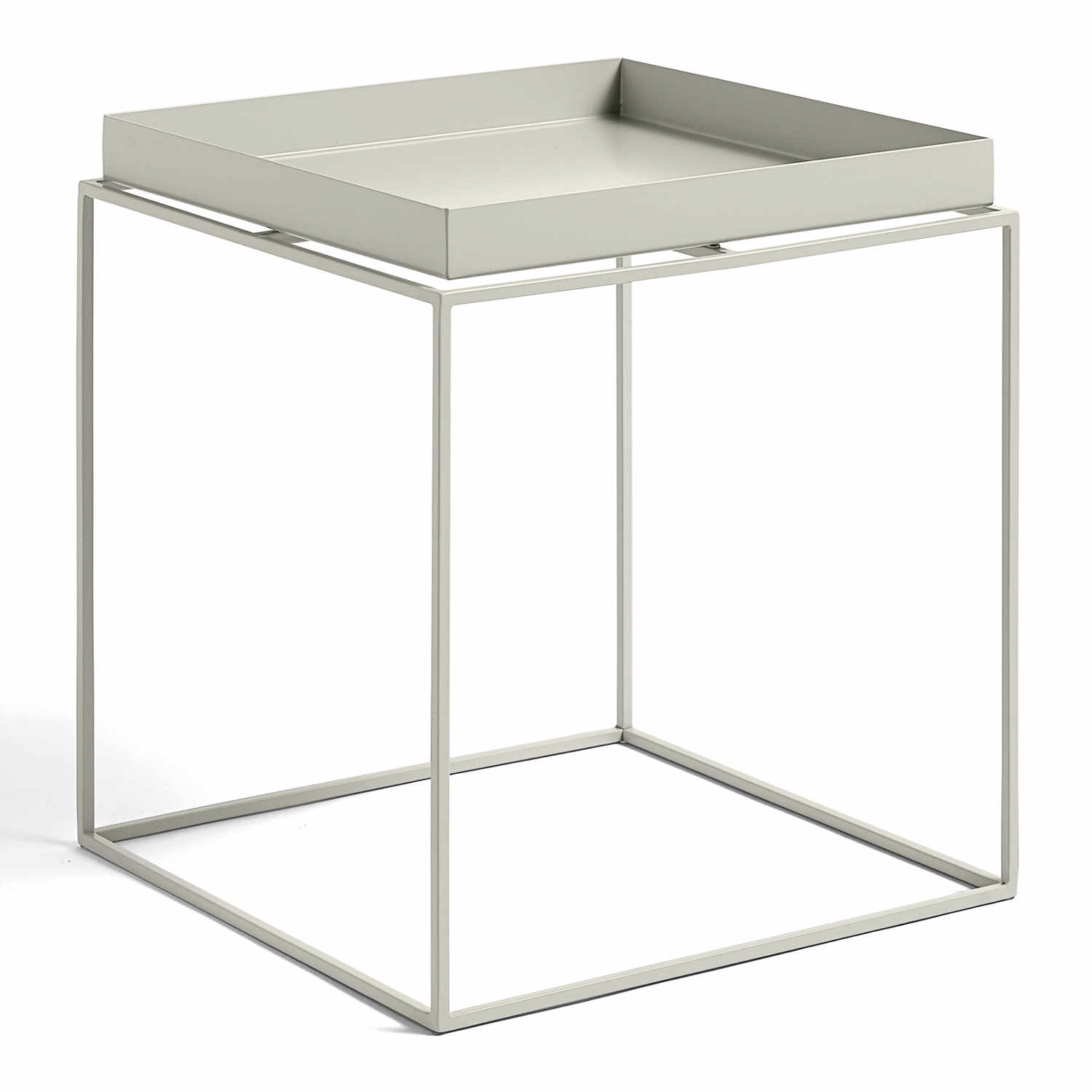 Tray Table M Beistelltisch, Farbe grau pulverbeschichtet von Hay