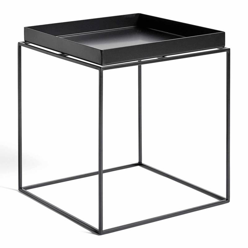 Tray Table M Beistelltisch, Farbe schwarz pulverbeschichtet von Hay