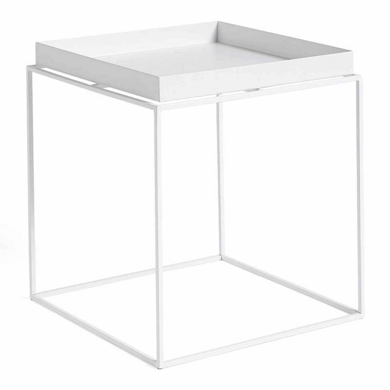 Tray Table M Beistelltisch, Farbe weiss pulverbeschichtet von Hay