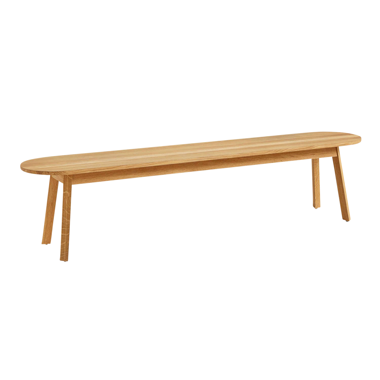 Triangle Leg Bench Sitzbank, Grösse l. 150 cm, Ausführung geölt - massive eiche/eichenfurnier von Hay