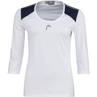 HEAD Damen Tennisshirt Club 22 Tech 3/4 weiss | L von Head