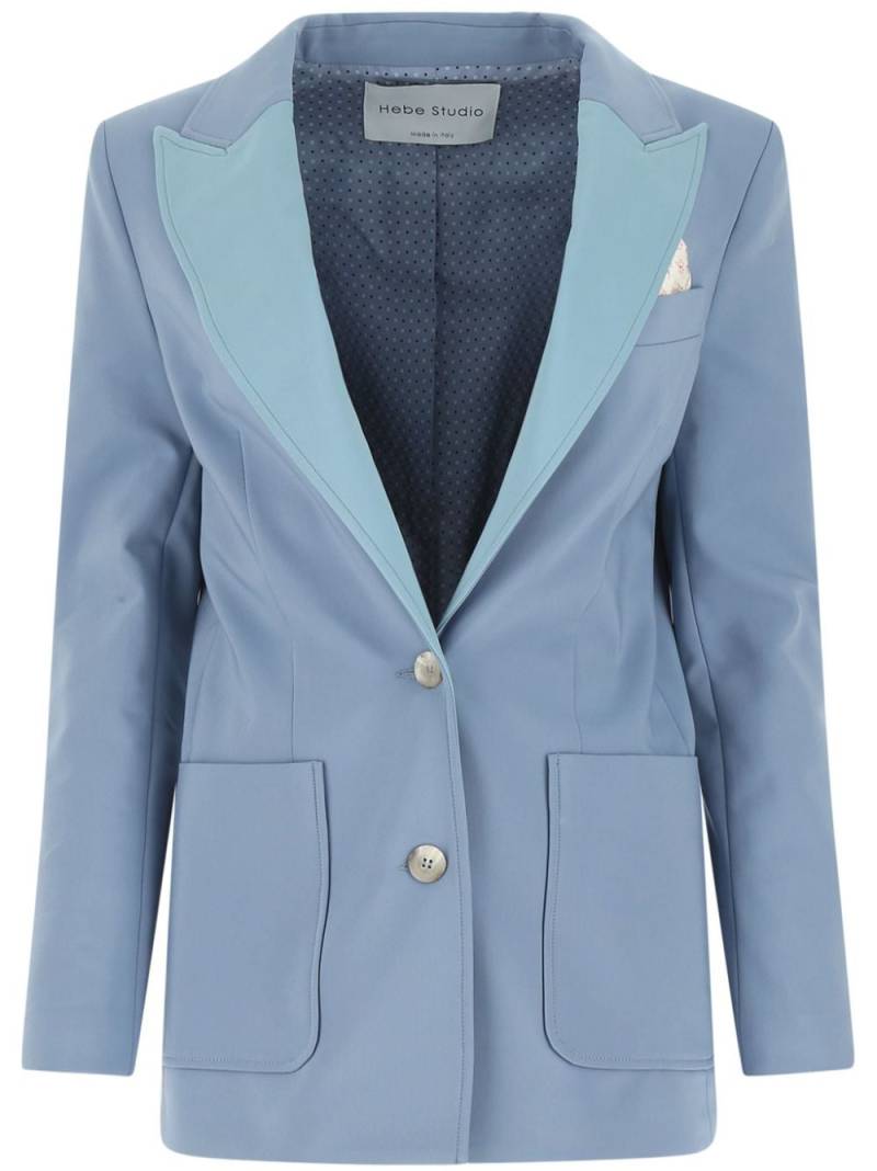 Hebe Studio contrast-lapel blazer - Blue von Hebe Studio