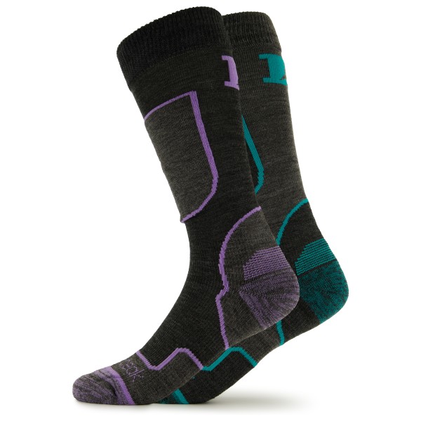 Heber Peak - CedarHe. Ski Socks 2-Pack - Skisocken Gr 37-39 schwarz von Heber Peak