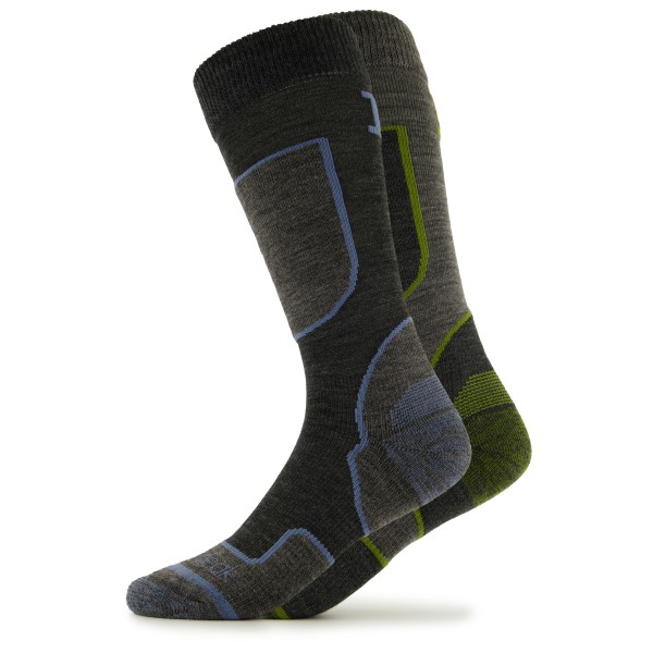 Heber Peak - CedarHe. Ski Socks 2-Pack - Skisocken Gr 40-42 schwarz von Heber Peak