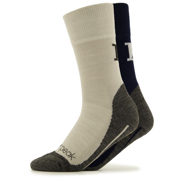 Heber Peak - EvergreenHe. Hiking Crew Socks 2-Pack - Wandersocken Gr 37-39 blau von Heber Peak