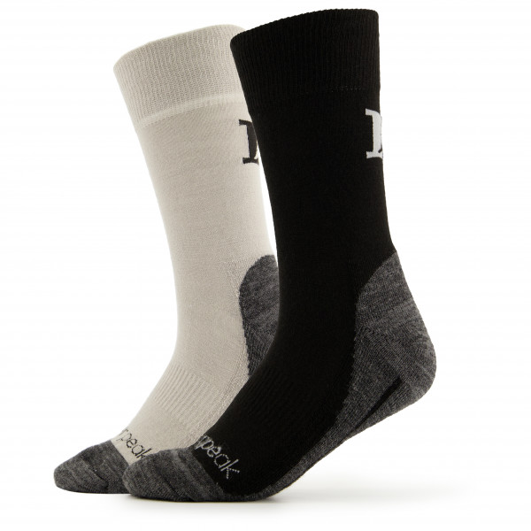 Heber Peak - EvergreenHe. Hiking Crew Socks 2-Pack - Wandersocken Gr 37-39 schwarz von Heber Peak