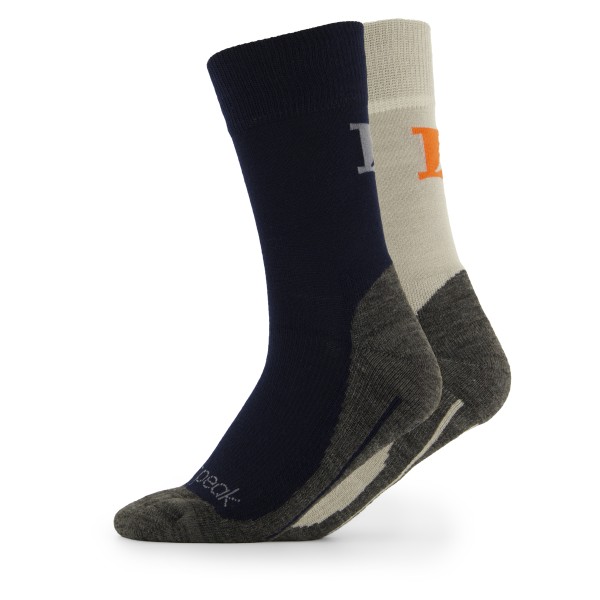 Heber Peak - Kid's EvergreenHe. Hiking Crew Socks 2-Pack - Wandersocken Gr 27-30;31-34 blau;schwarz von Heber Peak