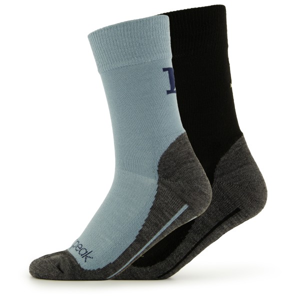 Heber Peak - Kid's EvergreenHe. Hiking Crew Socks 2-Pack - Wandersocken Gr 27-30 schwarz von Heber Peak