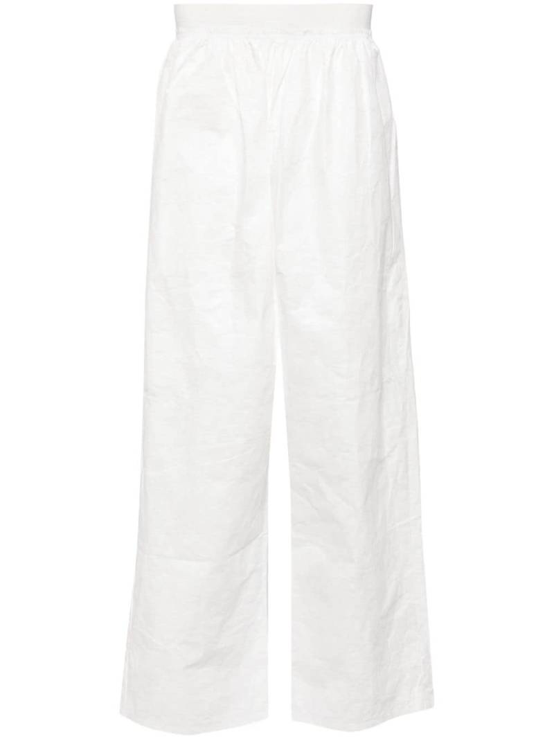 Hed Mayner crinkled wide-leg trousers - White von Hed Mayner