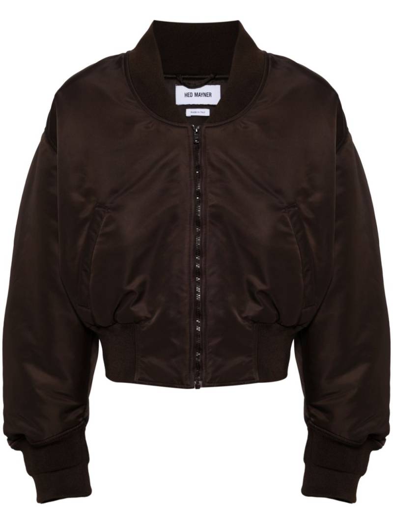 Hed Mayner cropped bomber jacket - Brown von Hed Mayner