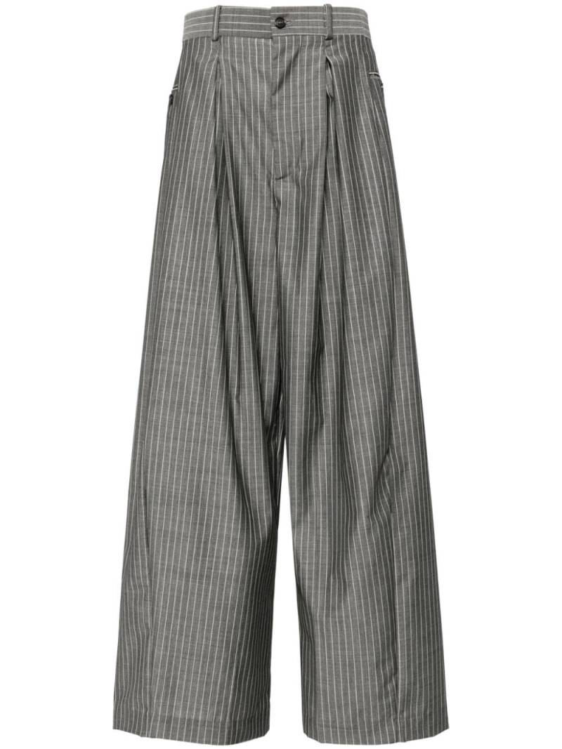 Hed Mayner pinstriped wide-leg trousers - Grey von Hed Mayner