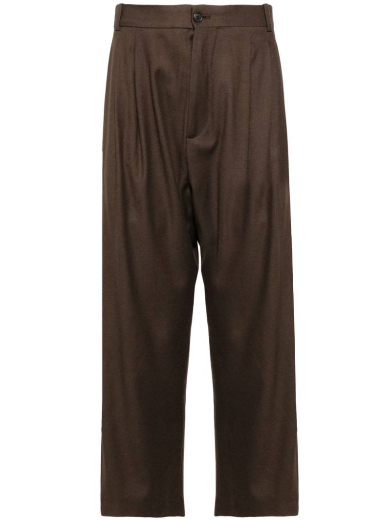 Hed Mayner pleated cropped trousers - Brown von Hed Mayner