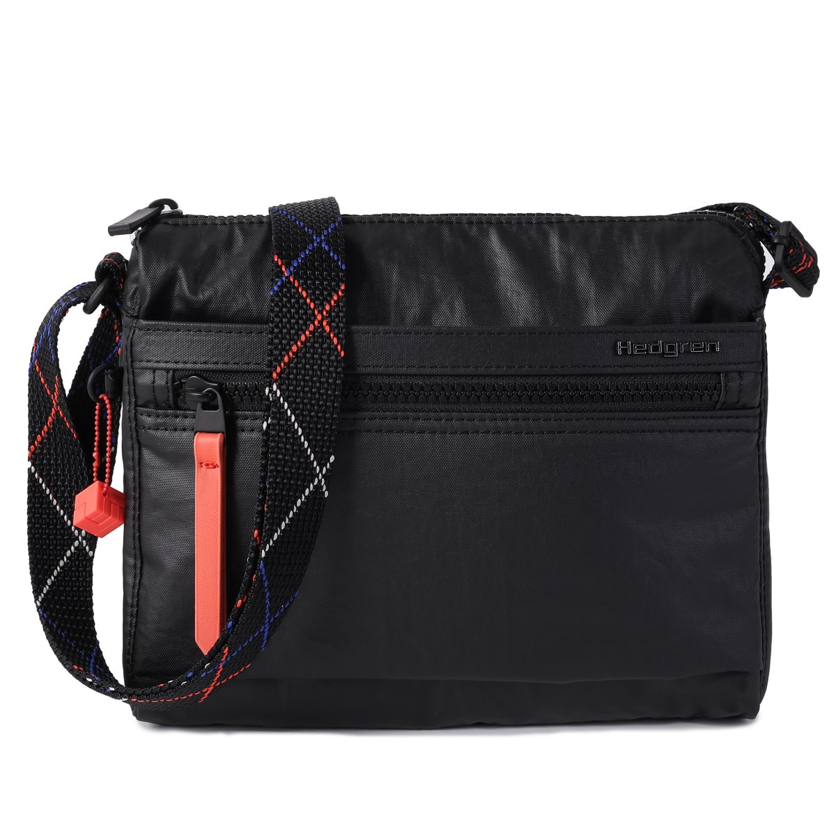 Eye Shoulder Bag RFID in Creased Black/Coral von Hedgren