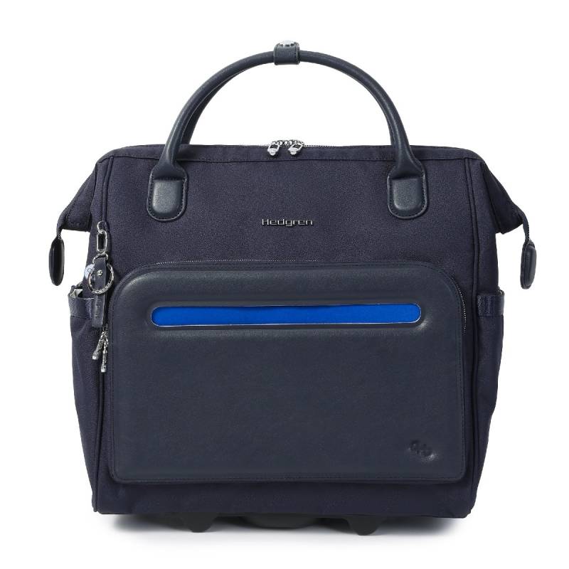 Venti - Rolling Tote in Schwarz/Blau von Hedgren