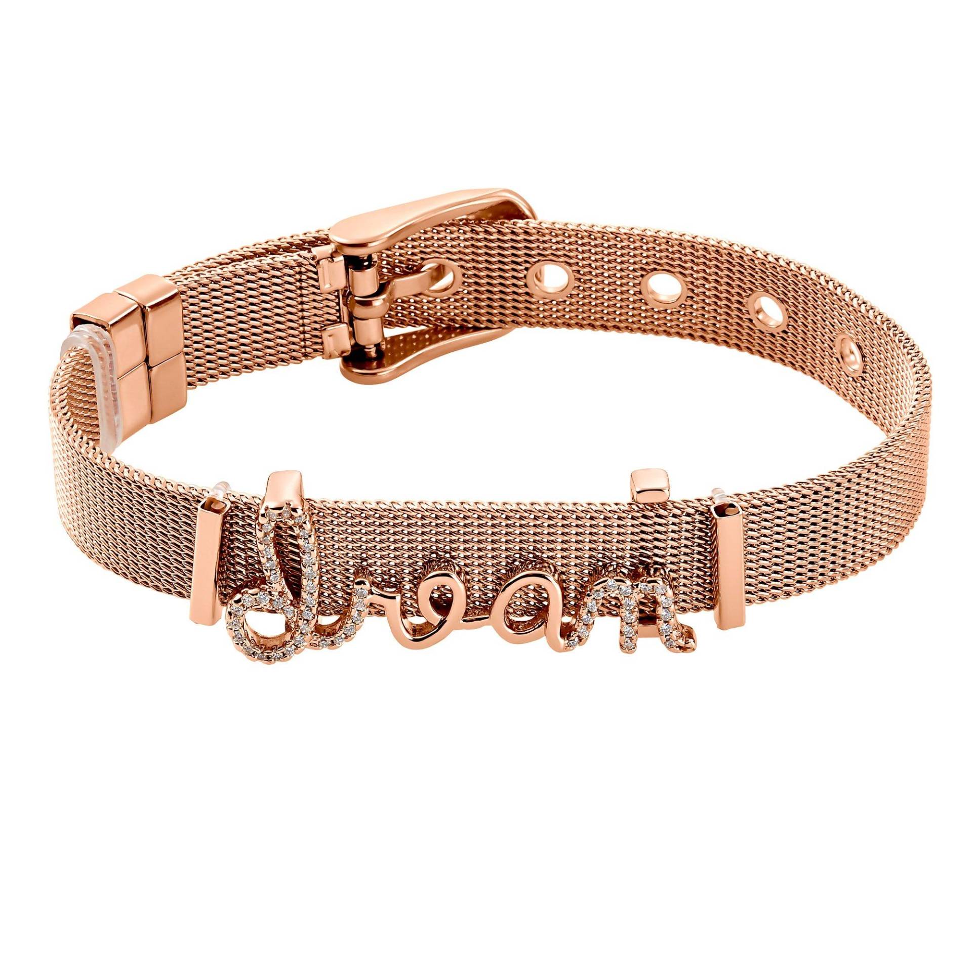 Mesh Armband Dream Poliert Damen Roségold ONE SIZE von Heideman