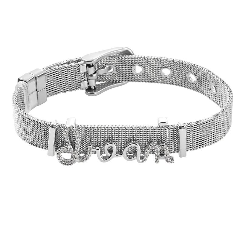 Mesh Armband Dream Poliert Damen Silber ONE SIZE von Heideman