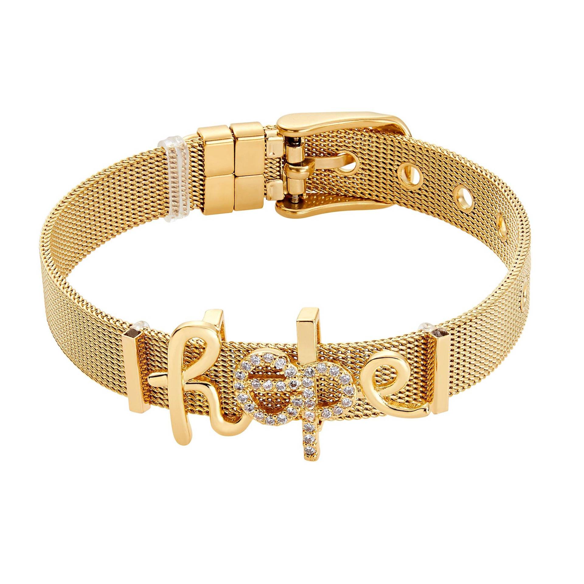 Mesh Armband Hope Poliert Damen Gold ONE SIZE von Heideman