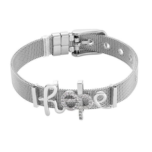 Mesh Armband Hope Poliert Damen Silber ONE SIZE von Heideman