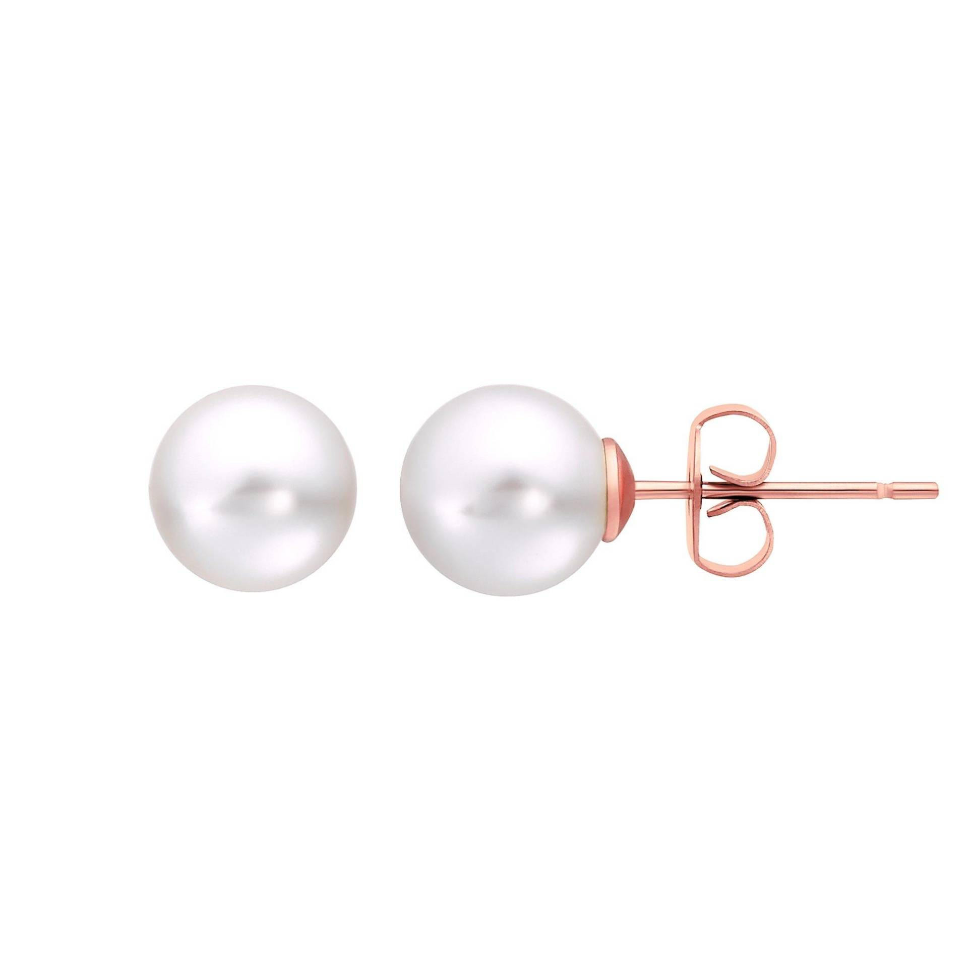 Ohrstecker Rose Goldfarben Damen Weiss 8cm von Heideman