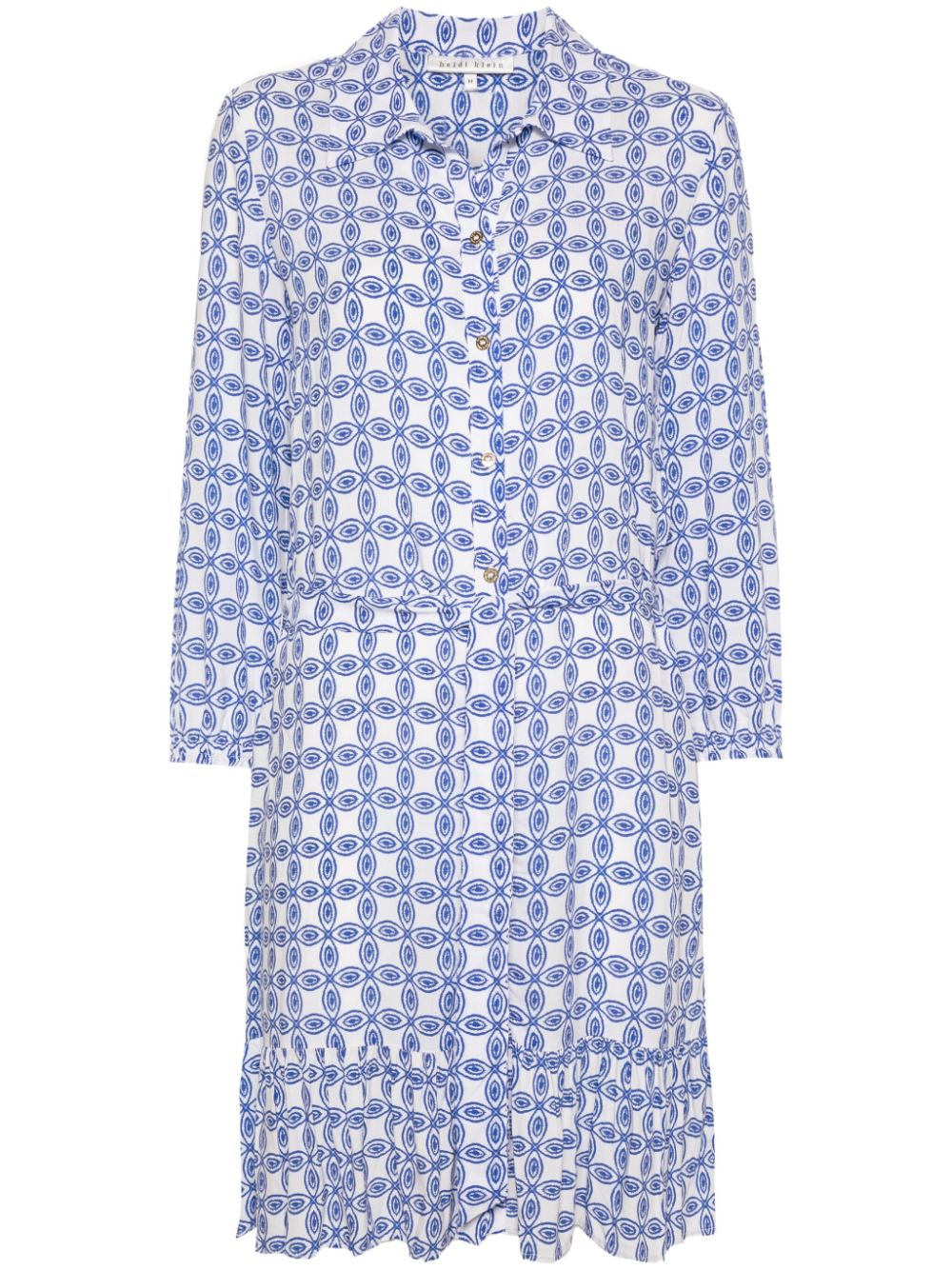 Heidi Klein geometric-print belted shirtdress - White von Heidi Klein