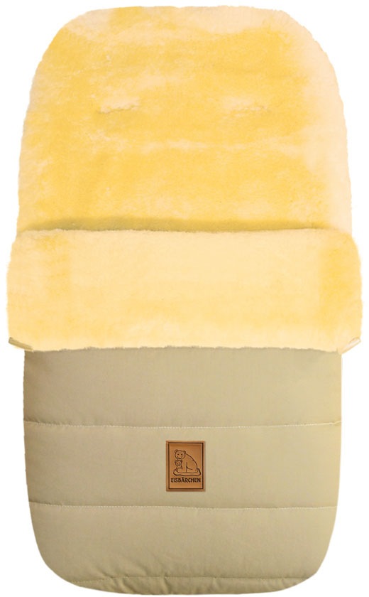 Heitmann Felle Fusssack »Eisbärchen - Lammfell Winterfusssack - Premium Qualität«, mit echtem Lammfell, für Kinderwagen, Buggy, 5 Gurtschlitze, waschbar von Heitmann Felle