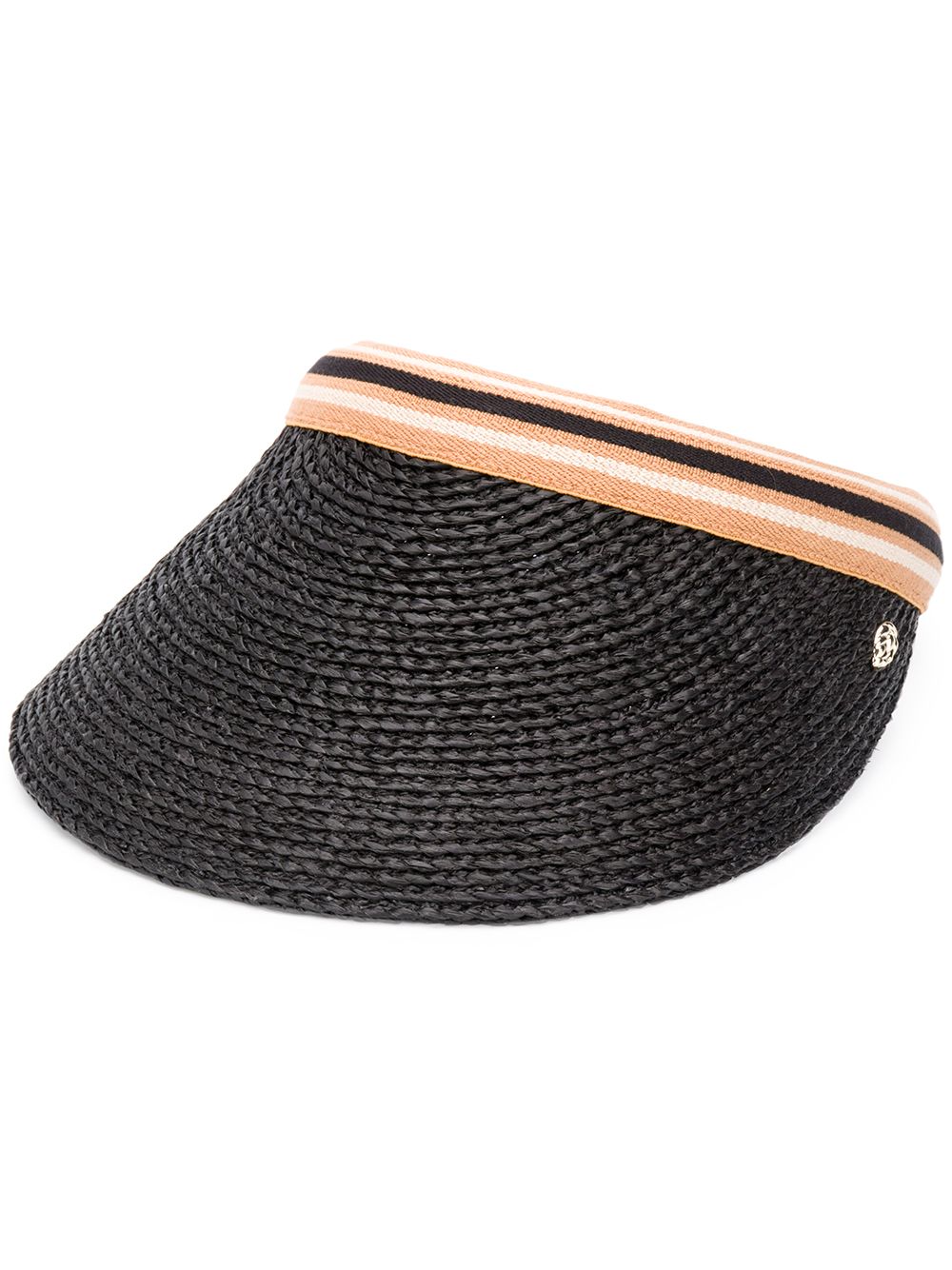 Helen Kaminski Bianca braid visor hat - Black von Helen Kaminski