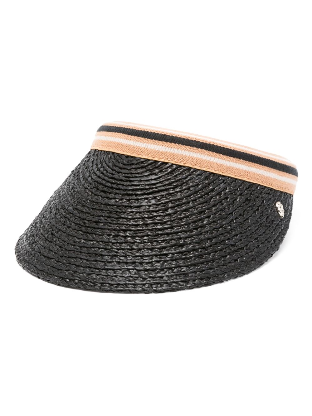 Helen Kaminski Bianca interwoven visor hat - Black von Helen Kaminski