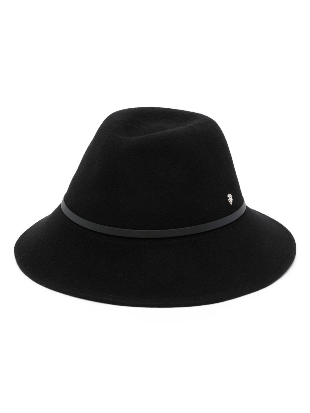 Helen Kaminski logo-plaque felt fedora hat - Black von Helen Kaminski