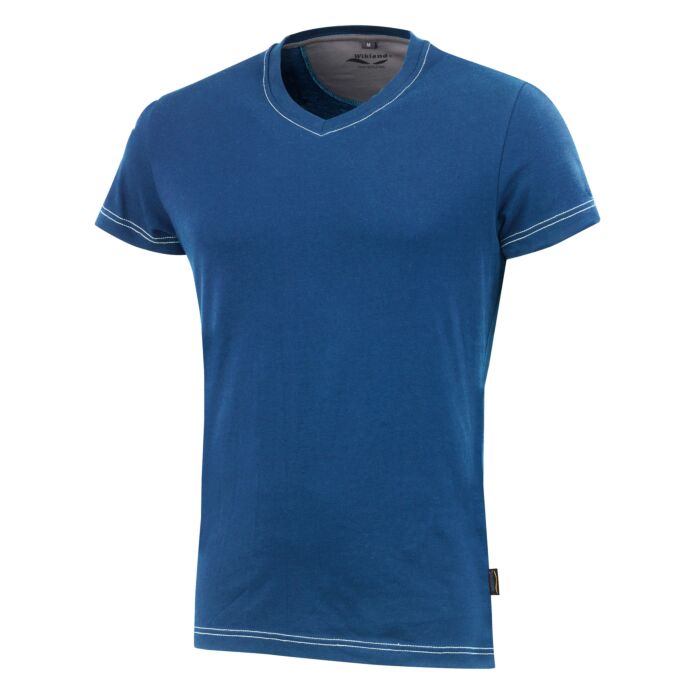 Wikland Damen T-Shirt mit V-Ausschnitt, blau, XXL von Wikland