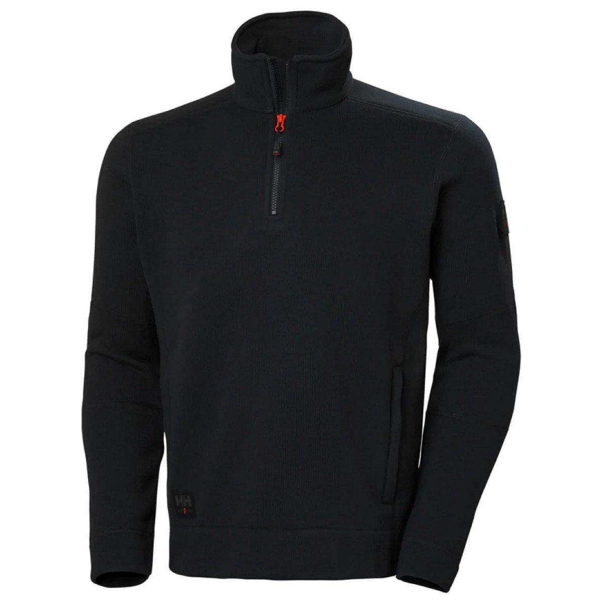 Kensington Fleecejacke Mit Halbem Reißverschluss Herren Schwarz M von Helly Hansen