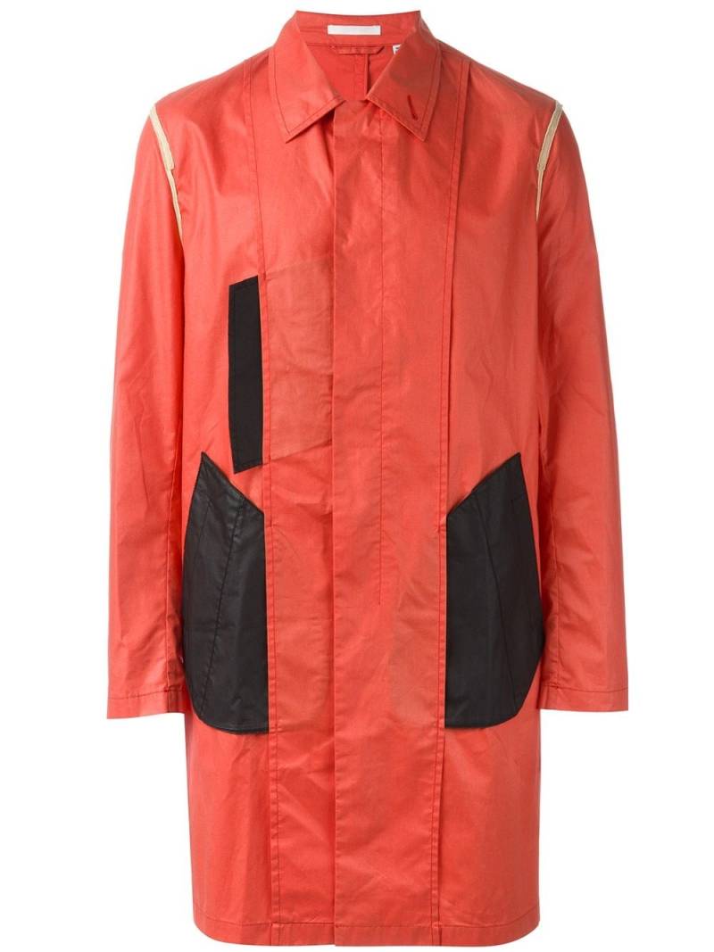 Helmut Lang Pre-Owned colour block coat - Red von Helmut Lang Pre-Owned