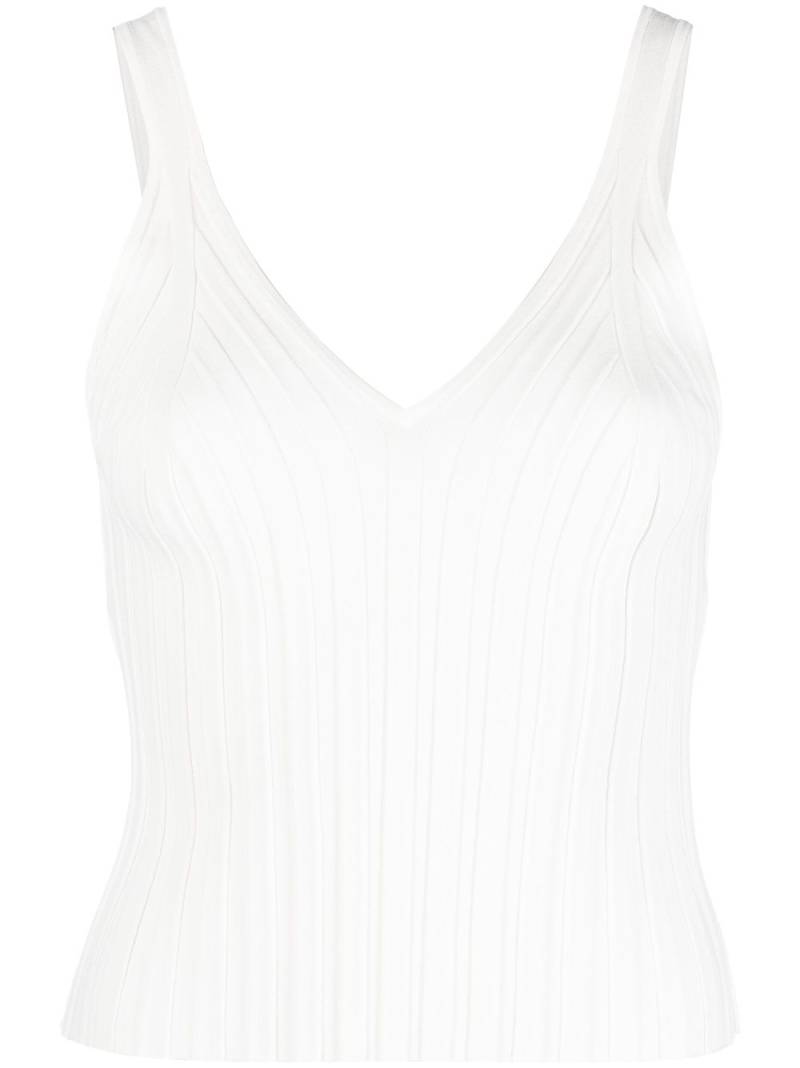 Helmut Lang Angela V-neck knitted top - White von Helmut Lang