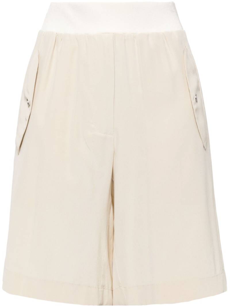 Helmut Lang Bomber silk shorts - Neutrals von Helmut Lang