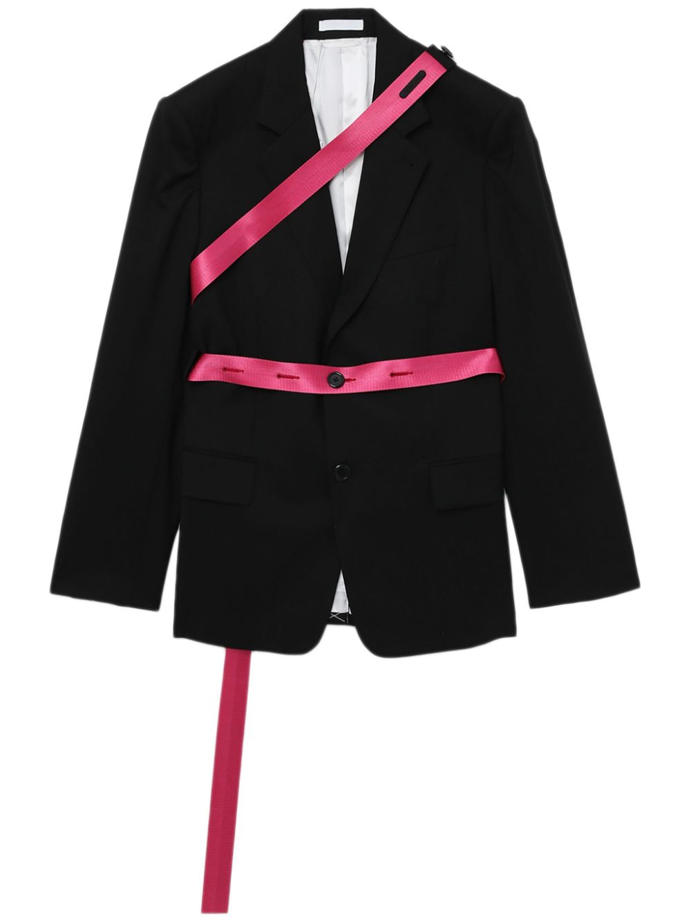 Helmut Lang SEATBELT BLAZER BLACK "Black" - BLACK/FUSHSIA von Helmut Lang