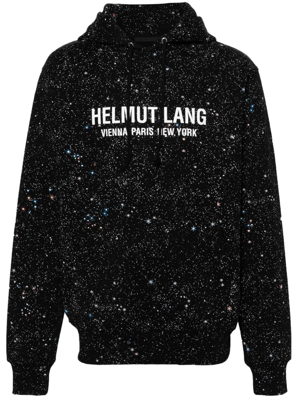 Helmut Lang Space logo-print hoodie - Black von Helmut Lang