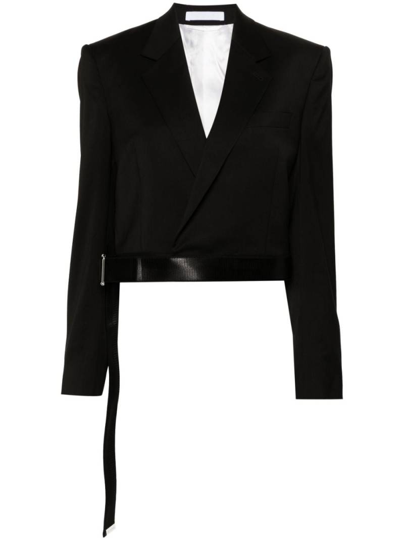 Helmut Lang Wrap cropped wool blazer - Black von Helmut Lang