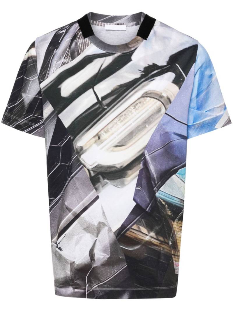 Helmut Lang abstract-print cotton T-shirt - Grey von Helmut Lang